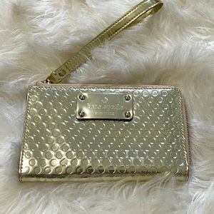 Kate Spade Gold Wristlet Wallet